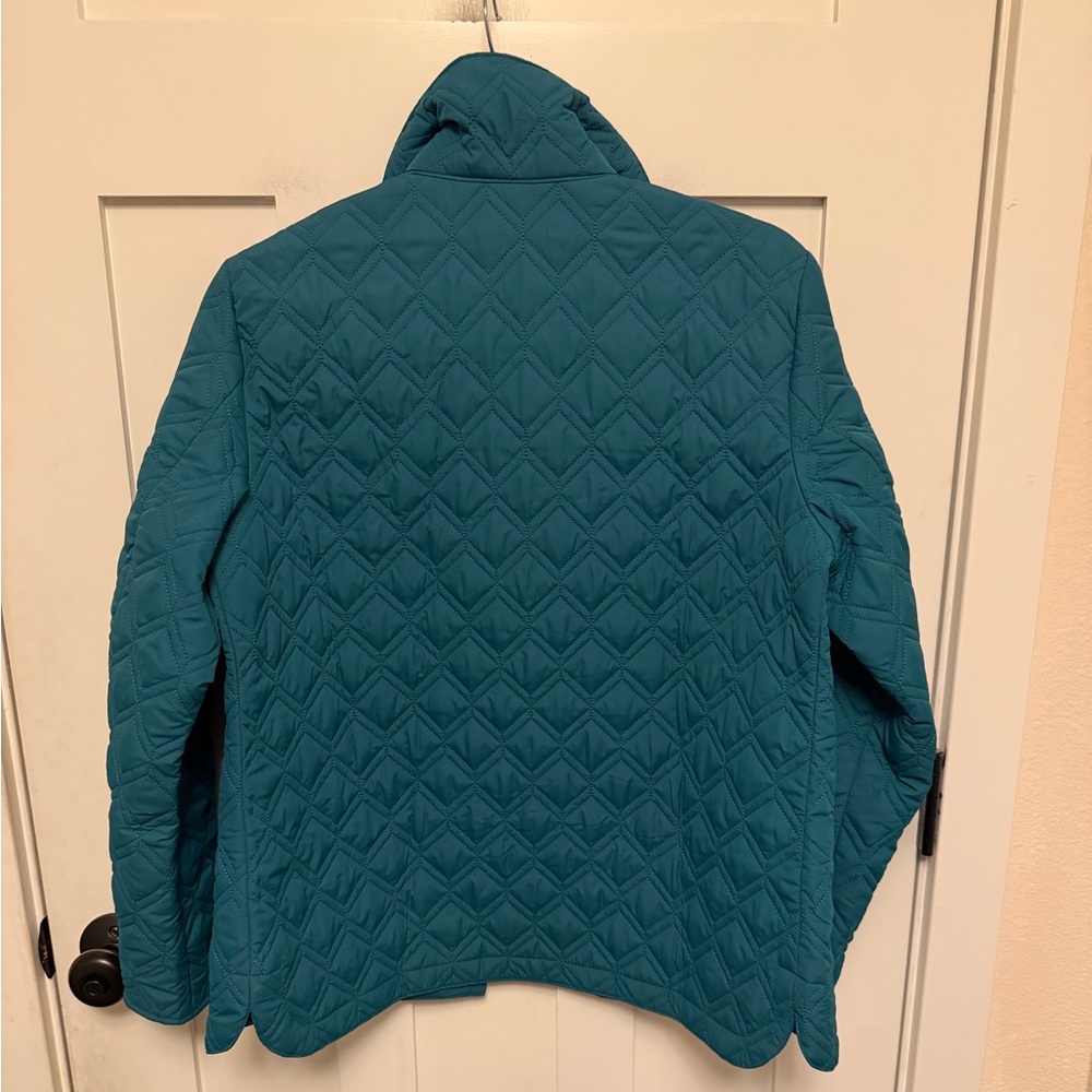 Lands End Lightweight Quilted Jacket Size Small 4-6 Button Front Pockets - Picture 3 of 7